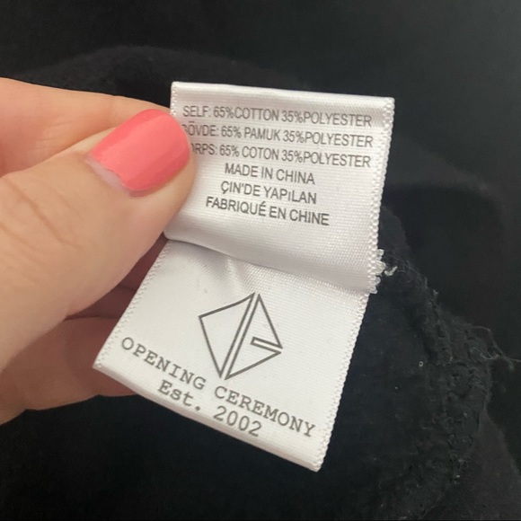 Opening Ceremony Lucky Rose Sweatshirt dress red roses size small - Picture 7 of 9